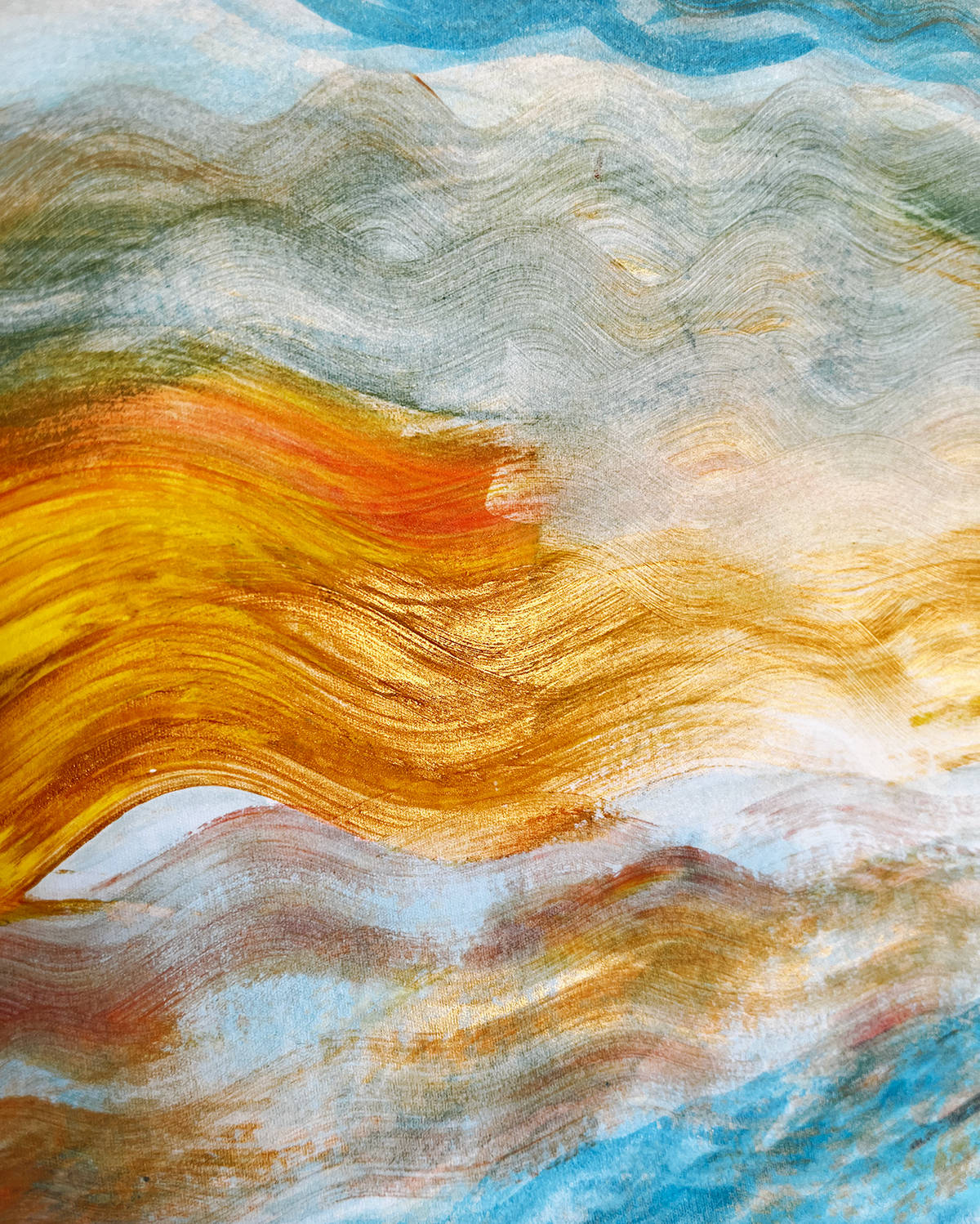 Gold orange Welle
